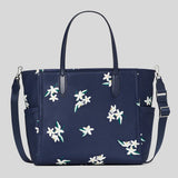 Kate Spade Chelsea Orange Toss Medium Satchel Parisian Navy Multi KD726