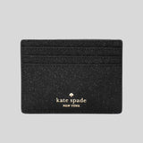 KATE SPADE Boxed Glimmer Small Slim Card Holder Black KE448