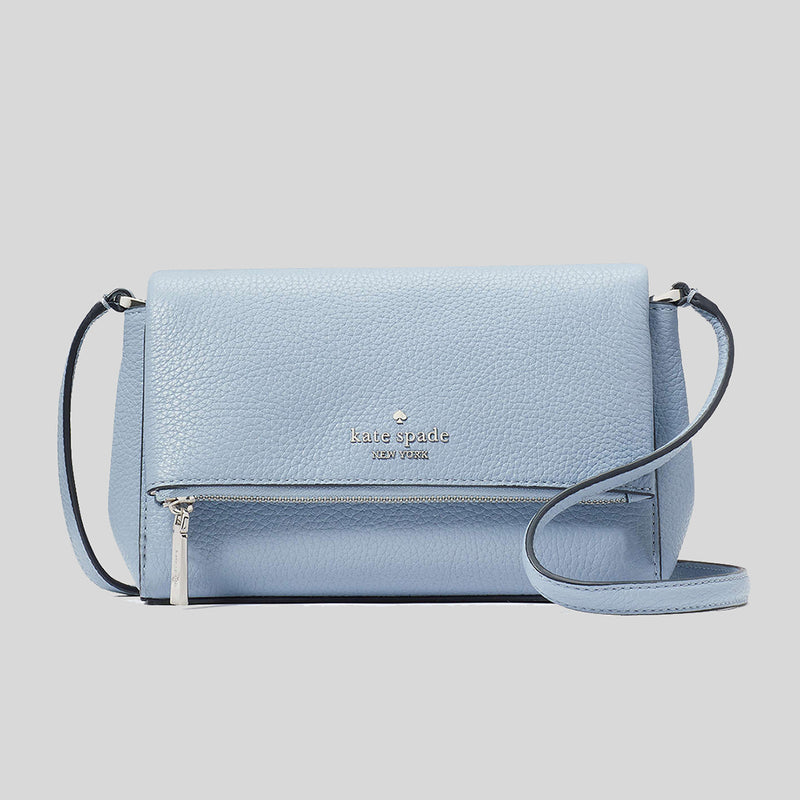 KATE SPADE Leila Mini Zip Crossbody Muted Blue KE487