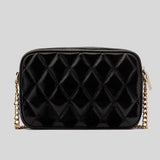 KATE SPADE Glimmer Quilted Patent Leather Boxed Crossbody Bag Set Black KE818