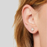 Kate Spade You're A Gem Pave Halo Studs Rose Gold KE996