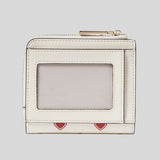 KATE SPADE Madison Heartfelt Geo Boxed Small L-zip Bifold Wallet Cream Multi KF346