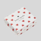KATE SPADE Madison Heartfelt Geo Boxed Small L-zip Bifold Wallet Cream Multi KF346