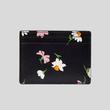 KATE SPADE Madison Floral Waltz Small Slim Card Holder Black Multi KF481