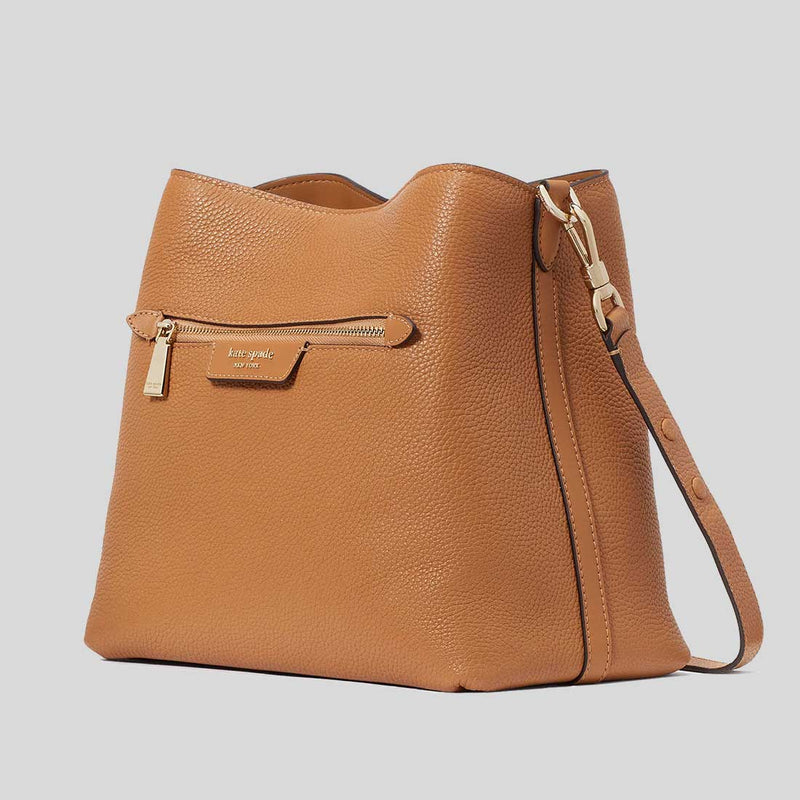 KATE SPADE Hudson Pebbled Leather Shoulder Bag Bungalow KF863