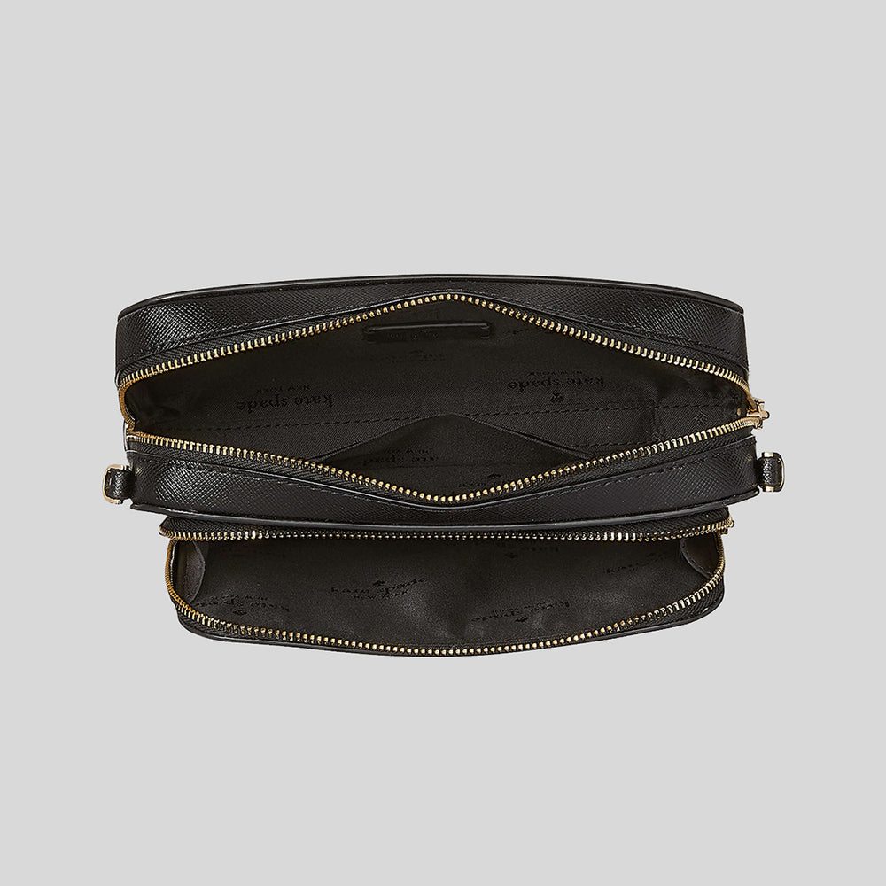 KATE SPADE Staci Dual Zip Around Crossbody Bag Black KG036