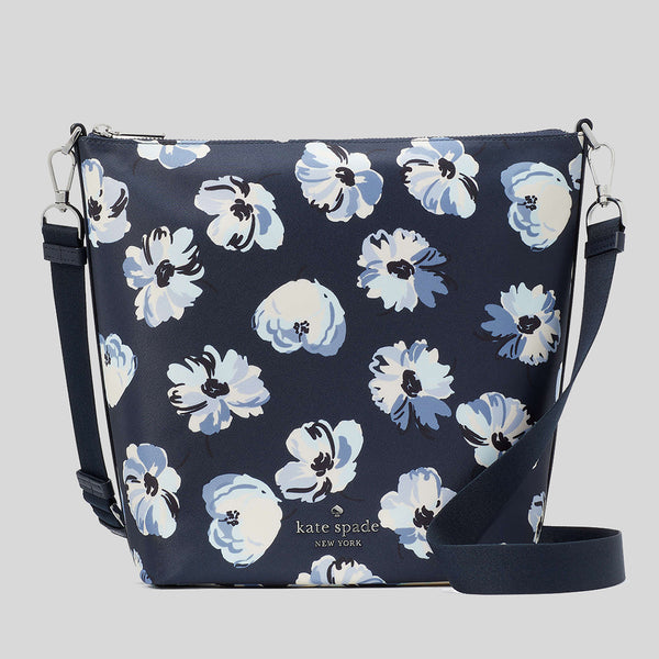 KATE SPADE Chelsea Floral Duffle Crossbody Bag Blue Multi KG458