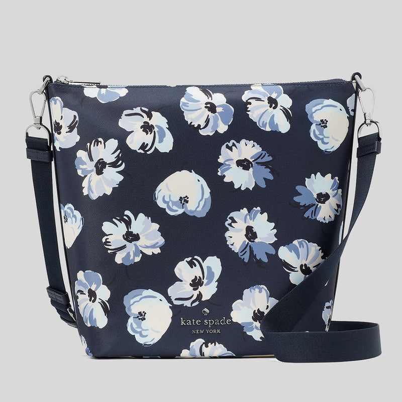 KATE SPADE Chelsea Floral Duffle Crossbody Bag Blue Multi KG458