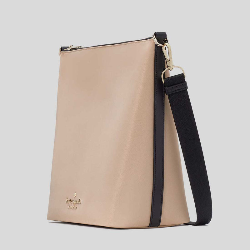 KATE SPADE Chelsea Large Duffle Crossbody Bag Warm Beige Multi KG459