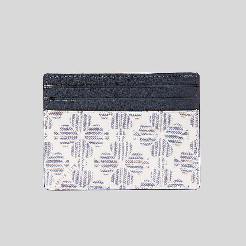 Kate Spade Spade Flower PVC Small Slim Card Holder Navy Multi KG492