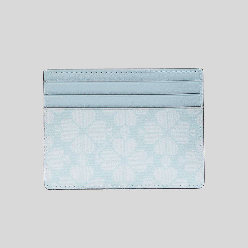 KATE SPADE Spade Flower PVC Small Slim Card Holder Blue Glow Multi KG492