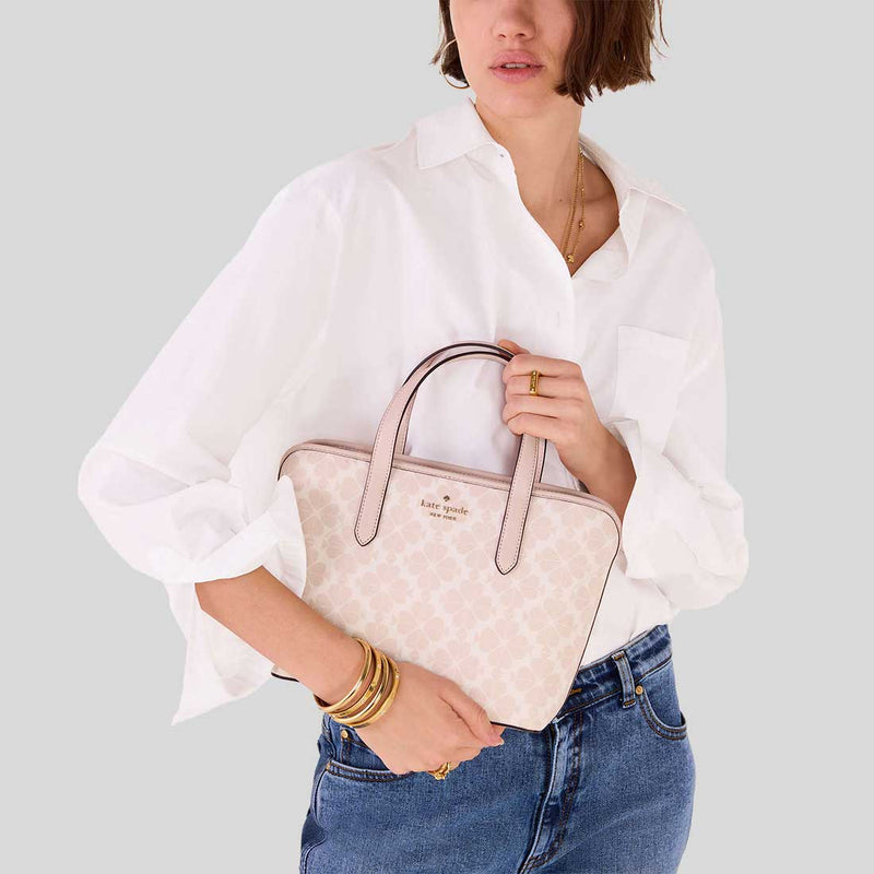 KATE SPADE Signature Spade Flower Mini Tote Rose Smoke KH425