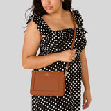 KATE SPADE Lena Double Compartment Crossbody Bag Warm Gingerbread KH430