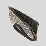 KATE SPADE Lucy Spade Flower Small L-Zip Wristlet Black Multi KH614