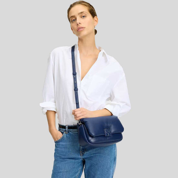 KATE SPADE Dakota Puffy Leather Crossbody Bag Deep Lake KI075