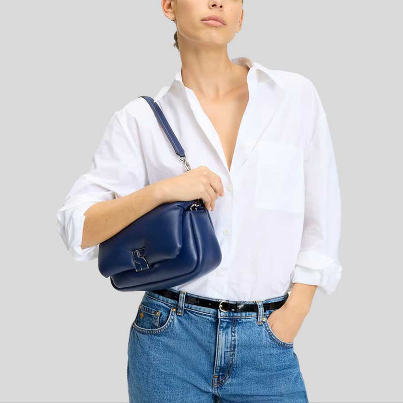 KATE SPADE Dakota Puffy Leather Crossbody Bag Deep Lake KI075