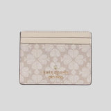 KATE SPADE Signature Spade Flower Small Slim Card Holder Dark Beige Multi KI371