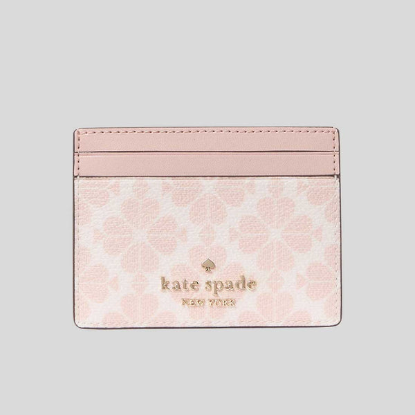 KATE SPADE Signature Spade Flower Small Slim Card Holder Rose Smoke KI371
