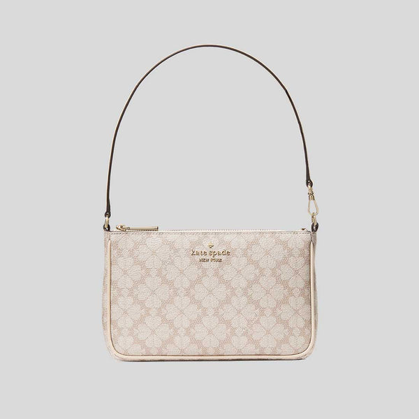 KATE SPADE Spade Flower Convertible Wristlet Dark Beige KI378
