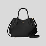 KATE SPADE Dumpling Pebbled Leather Mini Triple Compartment Satchel Black KI859