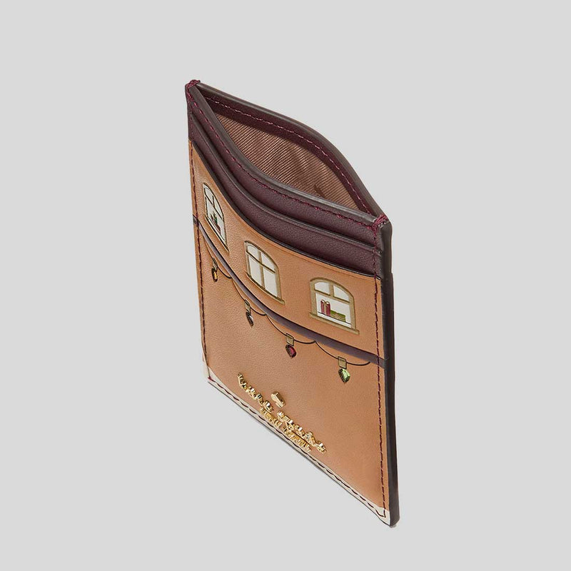 KATE SPADE Oh What Fun Gingerbread House Small Slim Cardholder KJ072