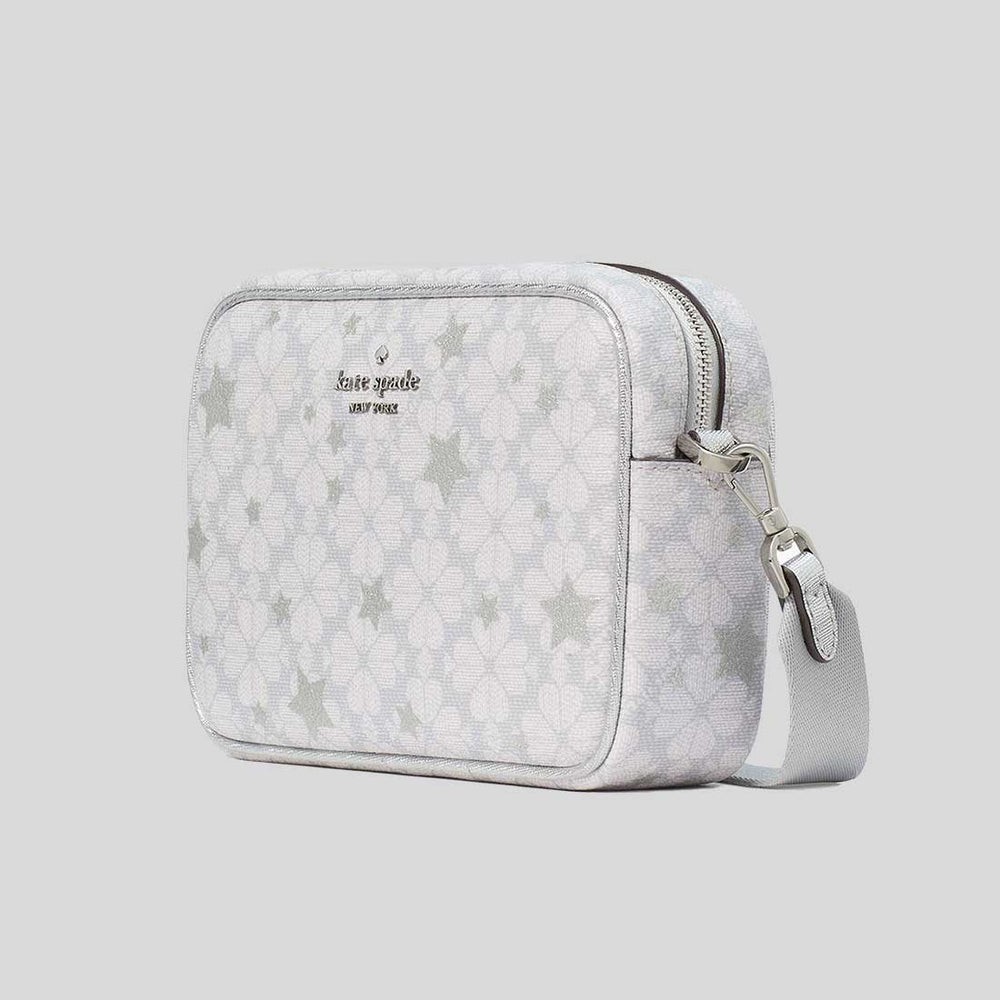 KATE SPADE Spade Flower Star Toss Mini Camera Bag Platinum