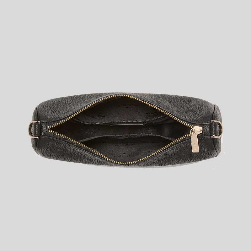 KATE SPADE Emma Pebbled Leather Medium Shoulder Bag Black KK068