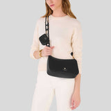 KATE SPADE Emma Pebbled Leather Medium Shoulder Bag Black KK068
