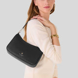 KATE SPADE Emma Pebbled Leather Medium Shoulder Bag Black KK068