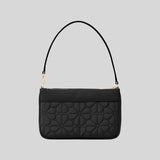KATE SPADE Spade Flower Quilted Fabric Convertible Wristlet Black KK255