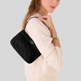 KATE SPADE Spade Flower Quilted Fabric Convertible Wristlet Black KK255