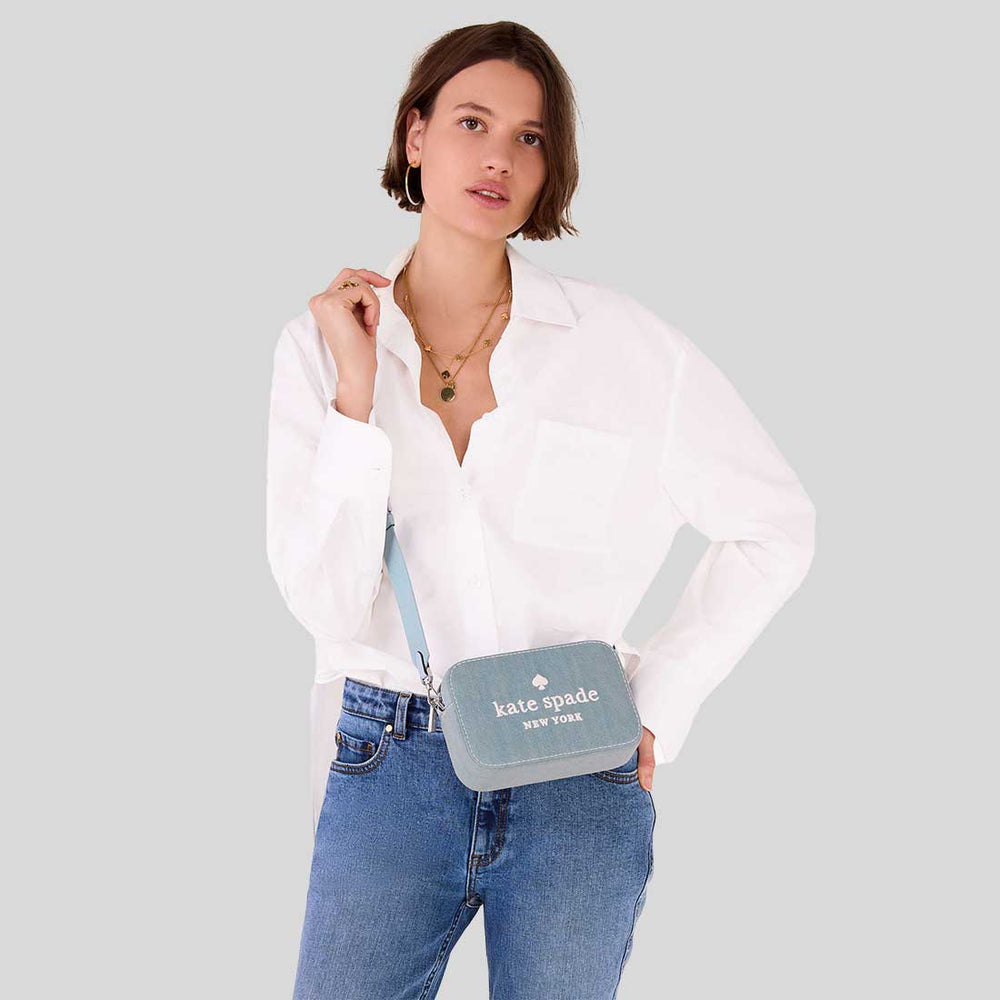 国内即送kate spade デニム ミニカメラバッグ ショルダー KK260 kate spade NEW YORK ケイトスペード バッグ katespade デニム