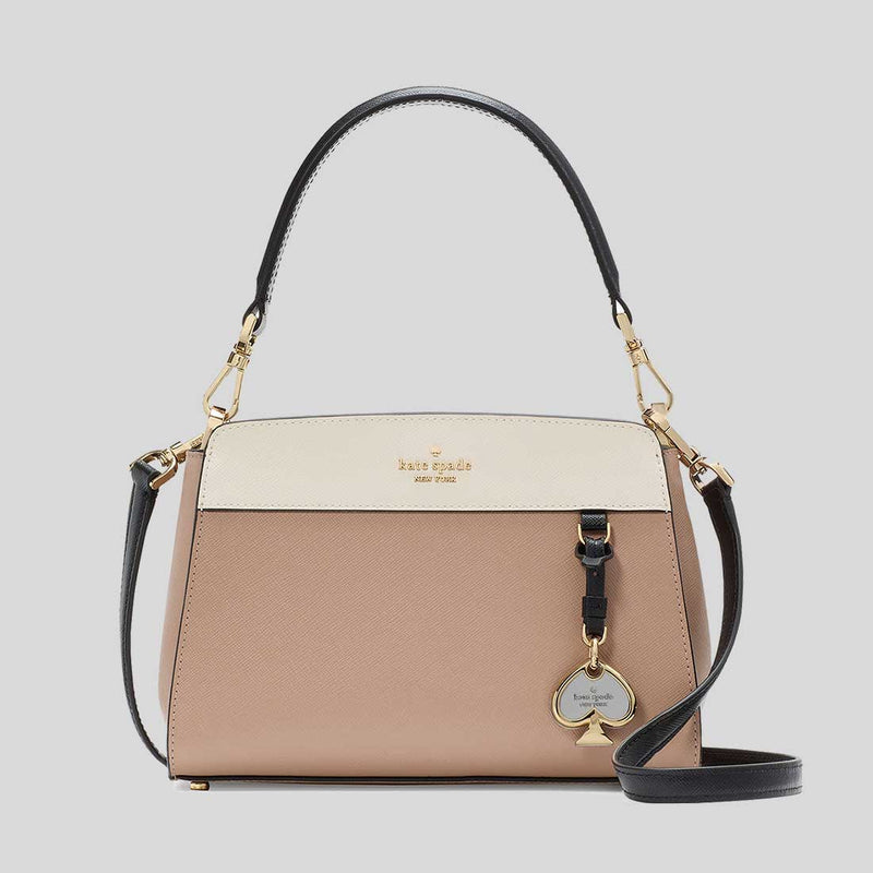 KATE SPADE Madison Small Top Handle Satchel Toasted Hazelnut Multi KK284