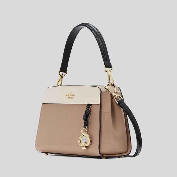 KATE SPADE Madison Small Top Handle Satchel Toasted Hazelnut Multi KK284