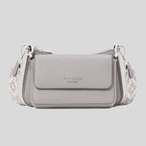 KATE SPADE Double Up Webbed Strap Crossbody Bag Nimbus Grey KK759