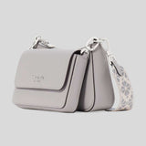 KATE SPADE Double Up Webbed Strap Crossbody Bag Nimbus Grey KK759