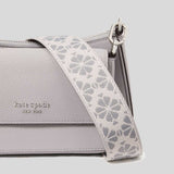 KATE SPADE Double Up Webbed Strap Crossbody Bag Nimbus Grey KK759
