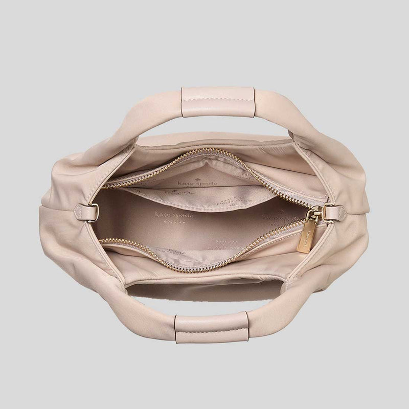 KATE SPADE Carter Nylon Small Pleated Crossbody Bag Cozy Grey KL965
