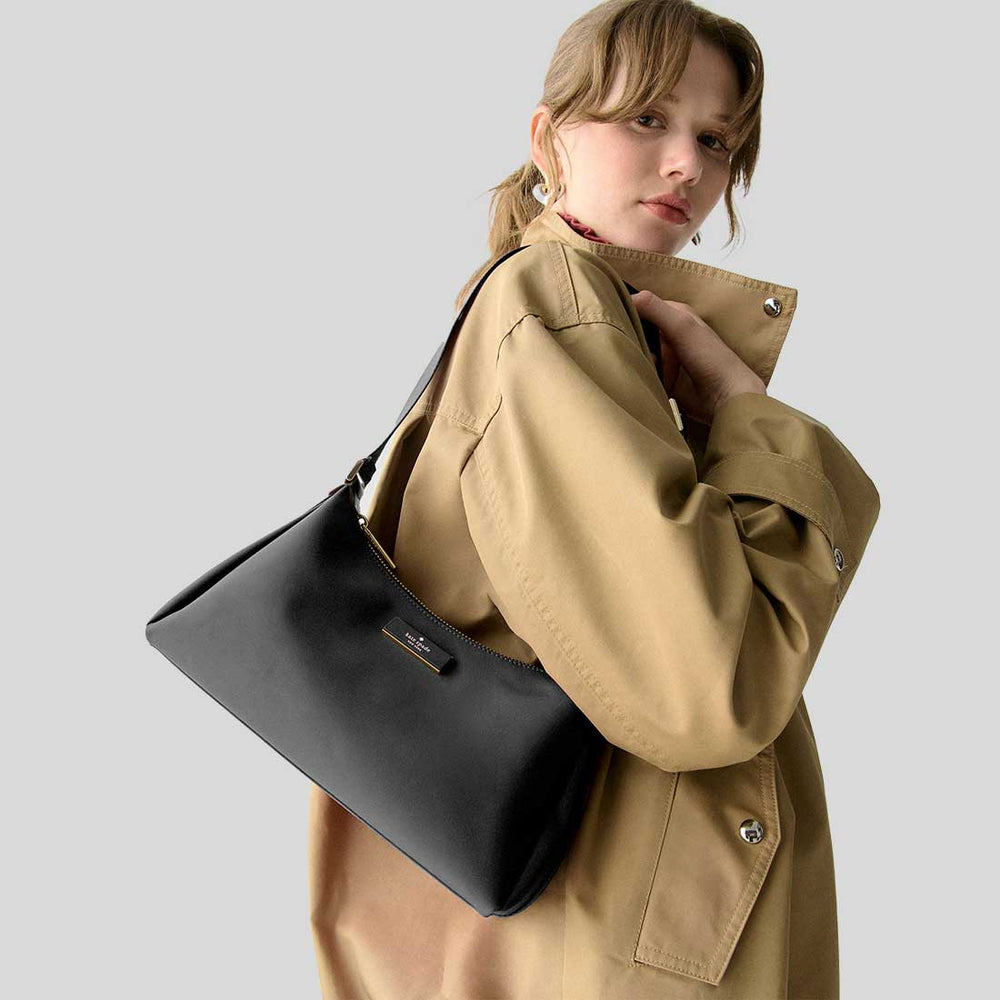 KATE SPADE Carter Nylon Small Shoulder Bag Black KL967