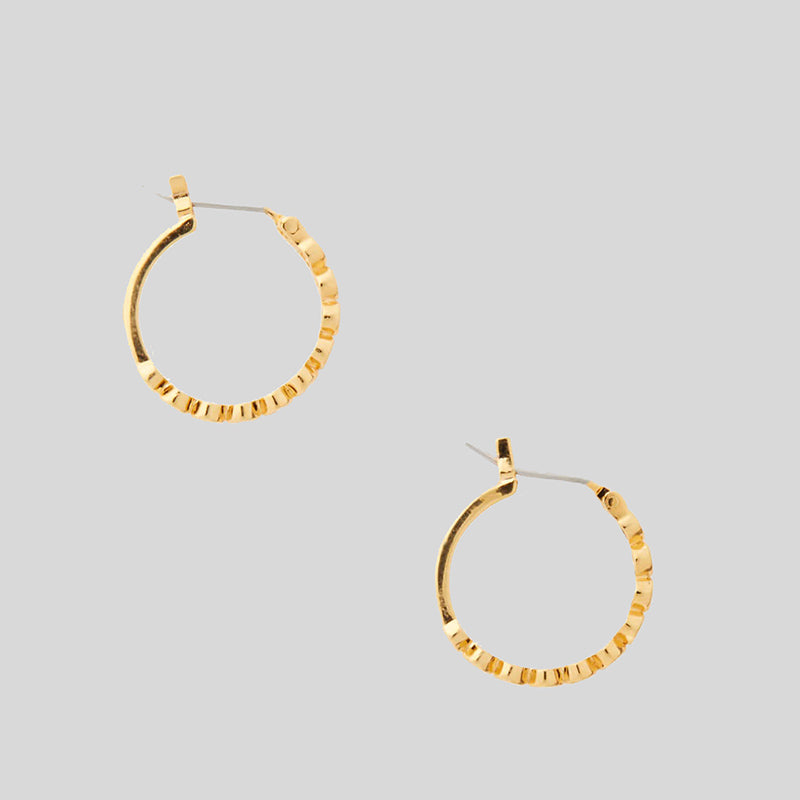 Kate Spade Full Circle Huggies Earrings Gold O0RU2767