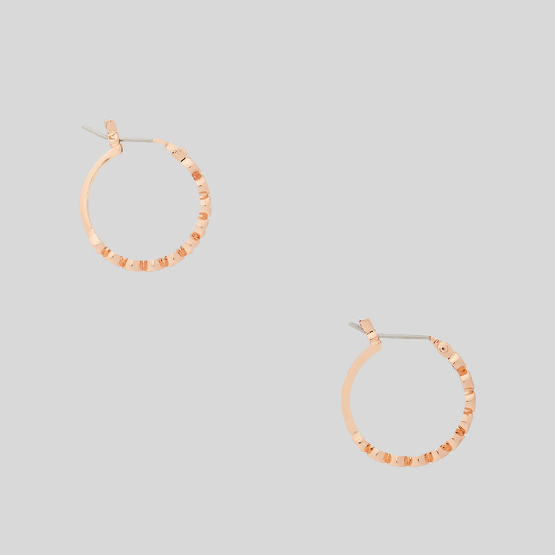 Kate Spade Full Circle Huggies Earrings Rose Gold O0RU2769