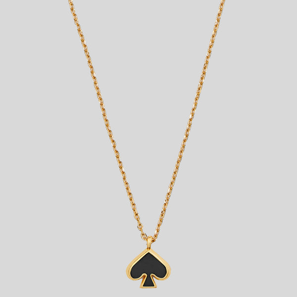 KATE SPADE Everyday Spade Enamel Mini Pendant Black O0RU3073