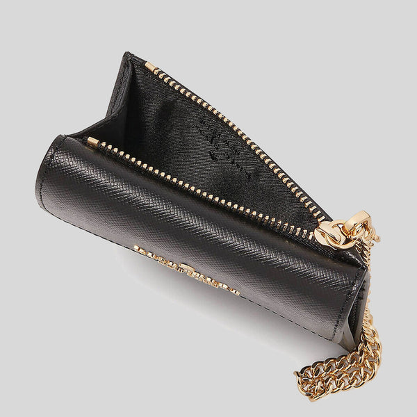 Kate Spade Madison Saffiano Leather Small Flap Card Case Black KC591