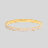 KATE SPADE Spot The Spade Enamel Hinged Bangle Chalk Pink O0RU2565