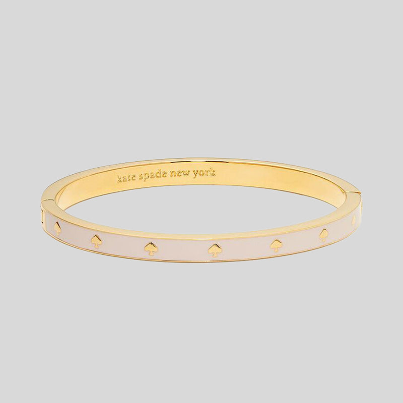KATE SPADE Spot The Spade Enamel Hinged Bangle Chalk Pink O0RU2565