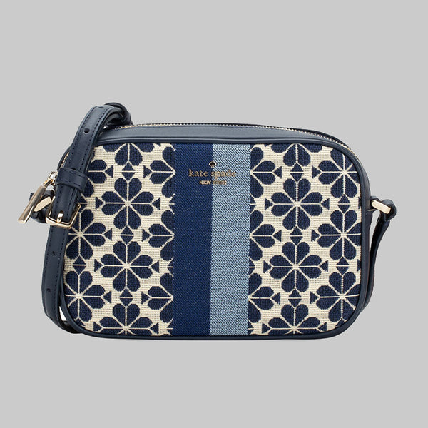 KATE SPADE Everything Spade Flower Jacquard Mini Camera Bag Blue Multi KE631