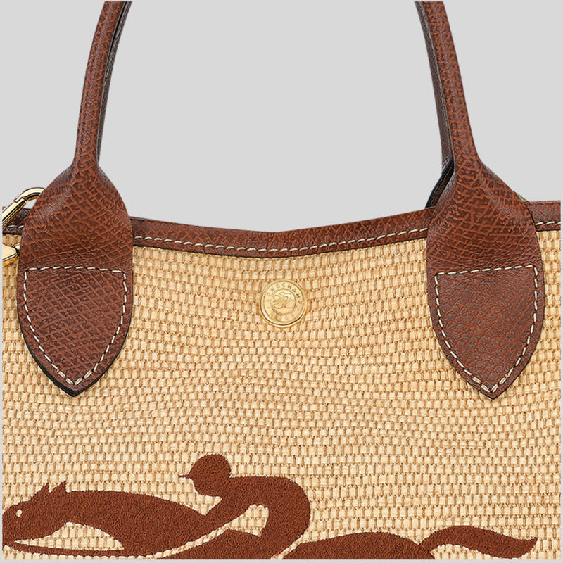 LONGCHAMP Le Panier Pliage Basket S Crossbody Bag Brown 10144HZB