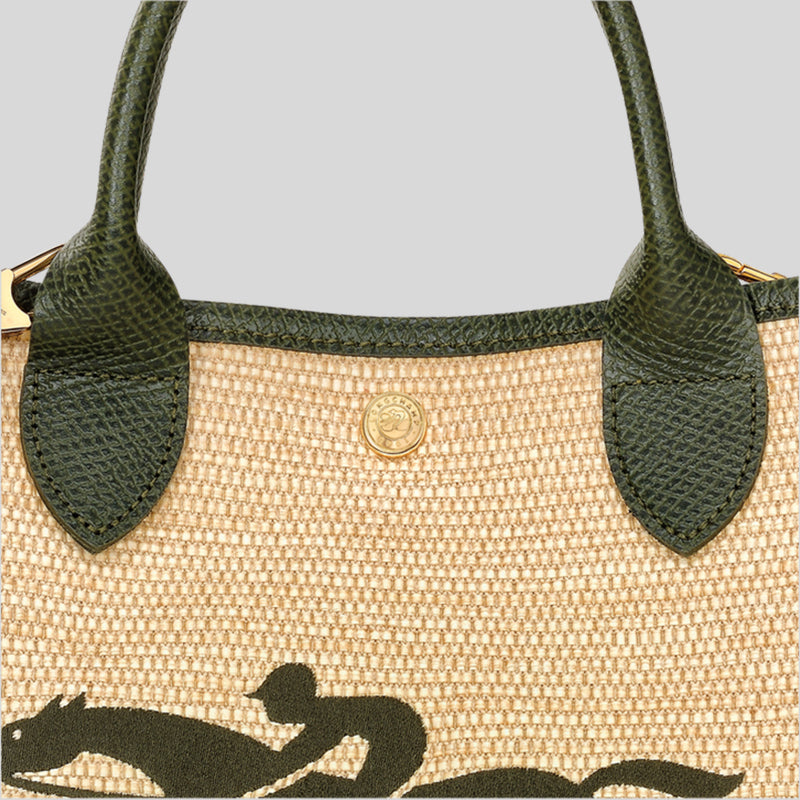 LONGCHAMP Le Panier Pliage Basket S Crossbody Bag Khaki 10144HZB