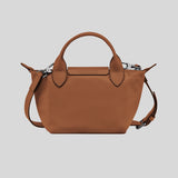 LONGCHAMP Le Pliage Extra XS Leather Handbag Cognac L1500987