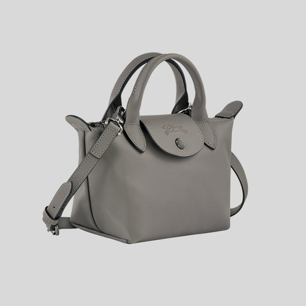 LONGCHAMP Le Pliage Extra XS Leather Handbag Turtledove L1500987